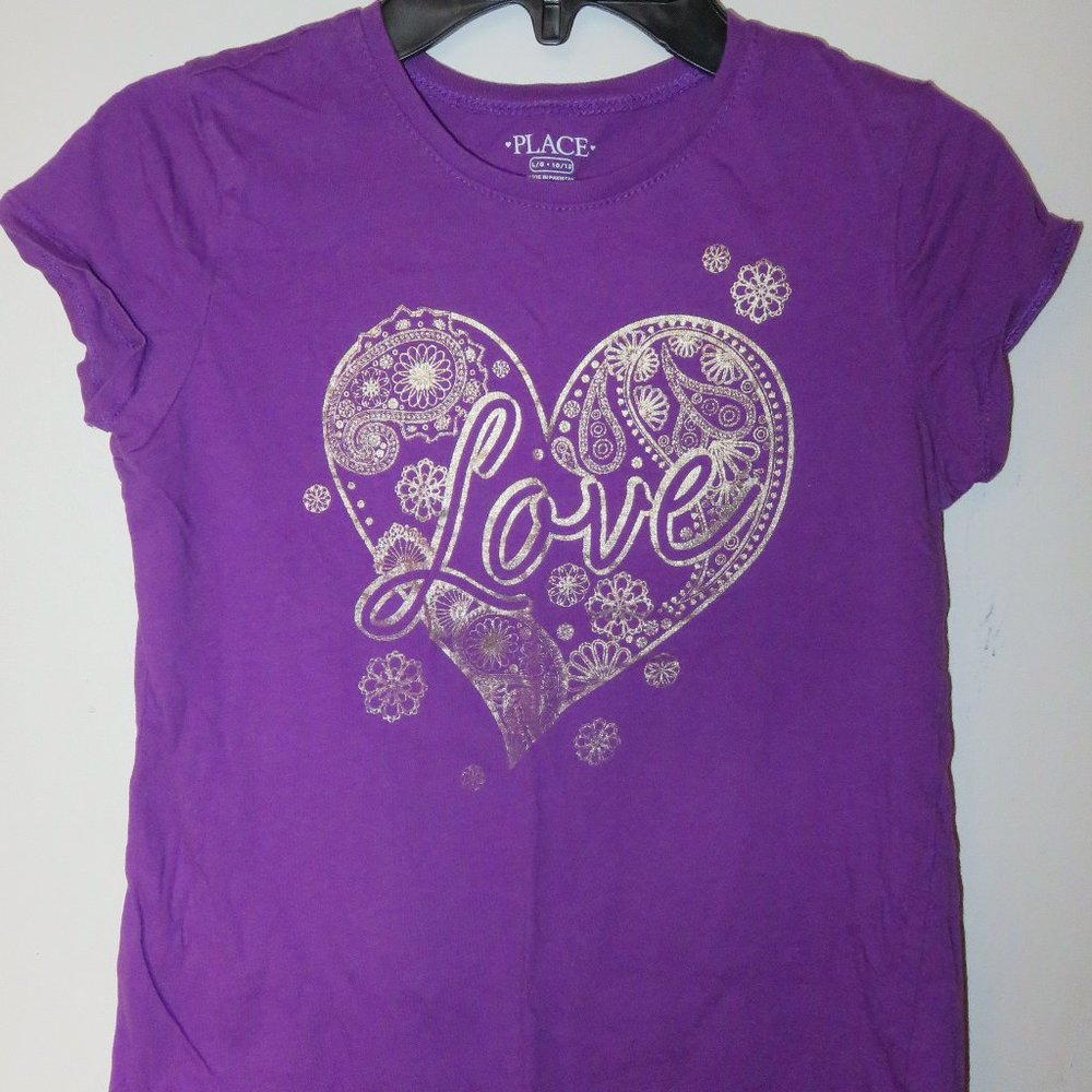 Children's Place Graphic Print T-Shirt Girls Size 10/12